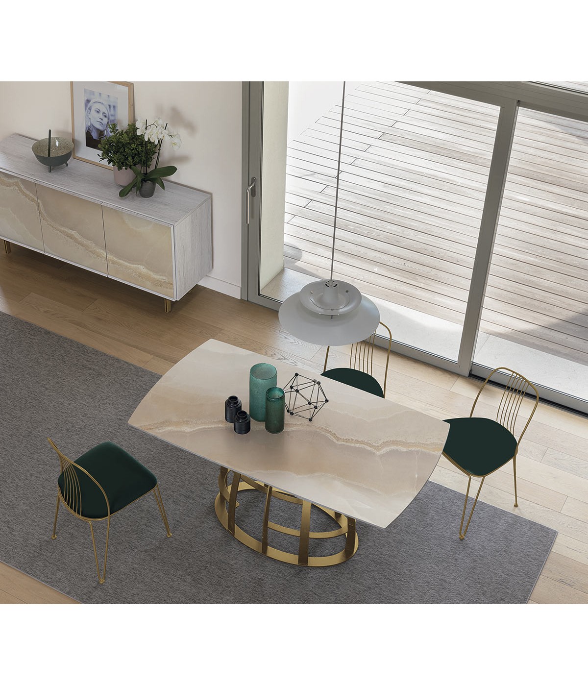 Mobili 2G - Tavolo Cosmos moderno allungabile Target point 160x90x75