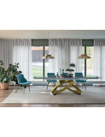 Tavolo Eclipse moderno vetro allungabile Target Point 200x100x75