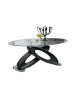 Tavolo Eclipse moderno vetro ovale Target Point 220x115x75