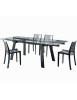 Tavolo Giove moderno vetro allungabile Target Point 180x90x75