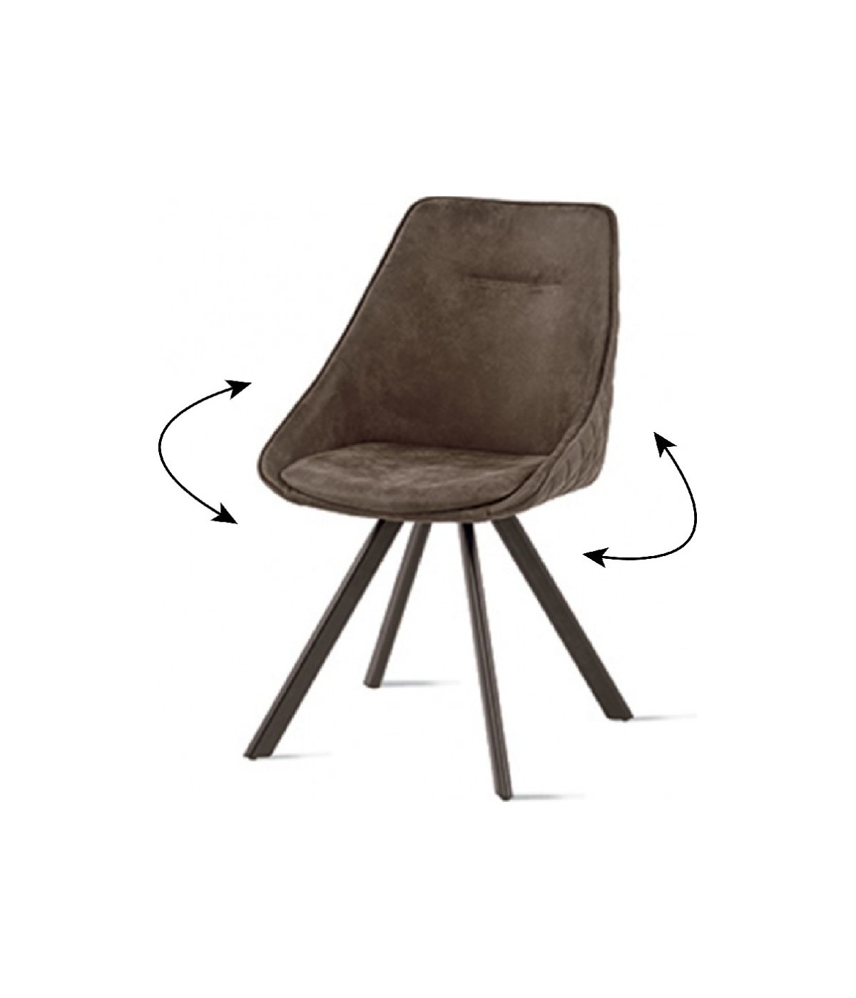 Mobili 2G - Set 6 Sedie Bilbao Twist Target point moderne girevoli