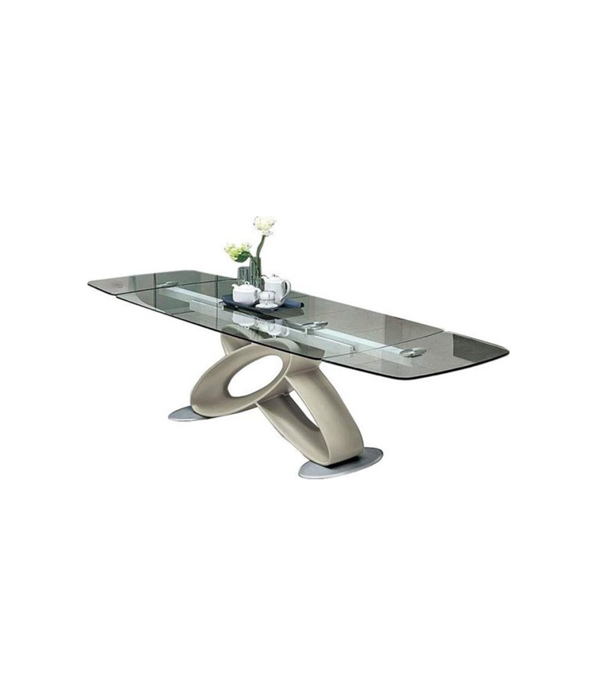 Tavolo Eclipse moderno vetro allungabile Target Point 200x100x75