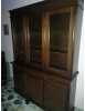MOBILI 2G - CRISTALLIERA 6 PORTE IN LEGNO NOCE ARTE POVERA L. 155 P.42 H.210 vista laterale