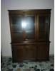 MOBILI 2G - CRISTALLIERA 6 PORTE IN LEGNO NOCE ARTE POVERA L. 155 P.42 H.210 vista frontale