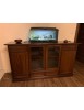 MOBILI 2G - MADIA CREDENZA 4 PORTE LEGNO TINTA NOCE L.205 P.49 H.113 VISTA FRONTALE