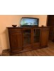 MOBILI 2G - MADIA CREDENZA 4 PORTE LEGNO TINTA NOCE L.205 P.49 H.113 VISTA FRONTALE