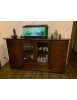 MOBILI 2G - MADIA CREDENZA 4 PORTE LEGNO TINTA NOCE L.205 P.49 H.113 VISTA FRONTALE
