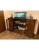 MOBILI 2G - MADIA CREDENZA 4 PORTE LEGNO TINTA NOCE L.205 P.49 H.113 VISTA FRONTALE APERTA