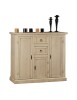 MOBILI 2G - MADIA CREDENZA IN LEGNO AVORIO PATINATO L.100 P.39 H.85 vista frontale