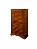 MOBILI 2G - SETTIMANALE CLASSICO 7 CASSETTI IN LEGNO MASSELLO TINTA NOCE L.85 P.42 H.128