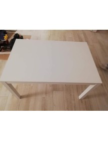 MOBILI 2G - Tavolo moderno bianco frassinato allungabile 130x85 H77 VISTA PIANO