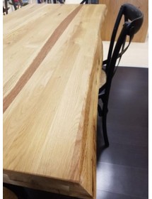 MOBILI 2G - TAVOLO MASSELLO NODO APERTO 160X90 SP. 4 cm  FISSO (803) vista frontale