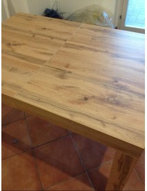 MOBILI 2G - TAVOLO RETTANGOLARE ALLUNGABILE ROVERE MISURE L.160 P.90 H.77 vista paino