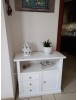 MOBILI 2G - PORTA TV IN LEGNO SHABBY CHIC BIANCO 84x40x80 VISTA FRONTALE