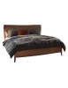 MOBILI 2G - LETTO MATRIMONIALE IN LEGNO MODERNO TESTATA LEGNO L.184 P.210 H.121