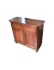MOBILI 2G - MADIA CREDENZA NAPOLETANA IN LEGNO 2 ANTE TINTA NOCE 104X43X98 vista laterale