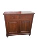 MOBILI 2G - MADIA CREDENZA NAPOLETANA IN LEGNO 2 ANTE TINTA NOCE 104X43X98 vista frontale