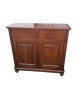 MOBILI 2G - MADIA CREDENZA NAPOLETANA IN LEGNO 2 ANTE TINTA NOCE 104X43X98 vista frontale