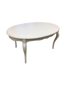 MOBILI 2G - TAVOLO ROTONDO BIANCO LACCATO SHABBY CLASSICO 100 H.78