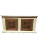 MOBILI 2G - CREDENZONE CLASSICO LEGNO BIANCO NOCE GRANO 214x55x109 VISTA FRONTALE