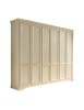 MOBILI 2G - ARMADIO SHABBY CLASSICO 6 ANTE IN LEGNO AVORIO/ORO L.310 P.60 H.250