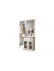 MOBILI 2G - APPENDIABITI SHABBY 2 ANTE 1 CASSETTO IN LEGNO BIANCO/NATURALE L. 120 P. 38 H. 200