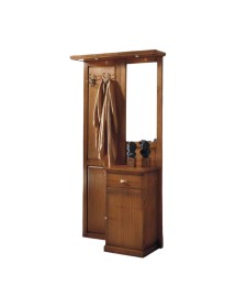 MOBILI 2G - APPENDIABITI ARTE POVERA 1ANTA 1 CASSETTO IN LEGNO TINTA NOCE L. 106 P. 38 H. 204