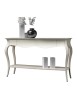 MOBILI 2G - CONSOLLE SHABBY 3 CASSETTI IN LEGNO MASSELLO BIANCO L.165 P.46 H.100