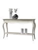 MOBILI 2G - CONSOLLE SHABBY 3 CASSETTI IN LEGNO MASSELLO BIANCO L.135 P.46 H.100