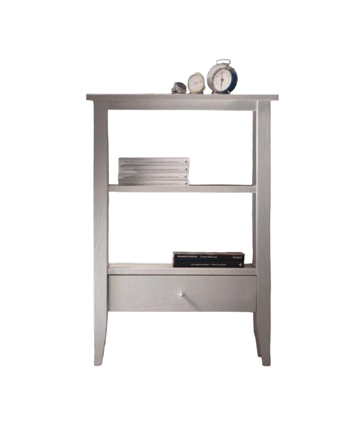 MOBILI 2G - CONSOLLE SHABBY 1 CASSETTO IN LEGNO MASSELLO GRIGIO L.60 P.30 H.85