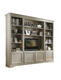 MOBILI 2G - LIBRERIA PORTA TV CLASSICA IN LEGNO DI VARI COLORI L.257 P.48 H.225