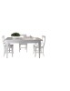 MOBILI 2G - TAVOLO SHABBY ALLUNGABILE GAMBA A SPILLO LEGNO MASSELLO BIANCO L.160 P.90 H.80