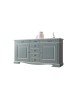 MOBILI 2G - MADIA CREDENZA CLASSICA IN LEGNO 2 PORTE SHABBY GRIGIO E BIANCO 220X58X113