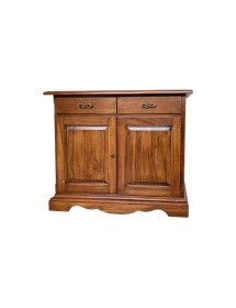 MOBILI 2G - CREDENZA ARTE POVERA IN LEGNO 2 PORTE 2 CASSETTI BASSANO 110X45X90