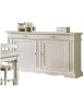 MOBILI 2G - MADIA CREDENZA CLASSICA IN LEGNO 2 PORTE SHABBY BIANCO 210X55X115