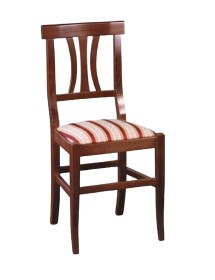 MOBILI 2G -  SET 2 SEDIE LEGNO SEDUTA IMBOTTITA ARTE POVERA TINTA NOCE