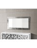 MOBILI 2G - SPECCHIERA MODERNA RETTANGOLARE IN FOGLIA ARGENTO 160X75