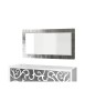 MOBILI 2G - SPECCHIERA MODERNA RETTANGOLARE IN FOGLIA ARGENTO 160X75