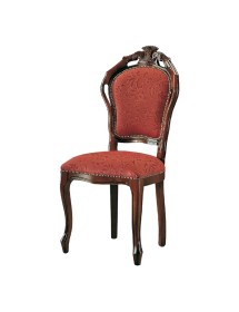 SEDIA CLASSICA LEGNO SEDUTA IMBOTTITA IMPERO TINTA NOCE