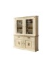 MOBILI 2G - CRISTALLIERA SHABBY AVORIO PENNELLATO DECORI 168x48x222 vista frontale