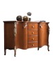 MOBILI 2G - MADIA CREDENZA SAGOMATA 2 ANTE IN LEGNO TINTA NOCE L.170 P.57 H.110