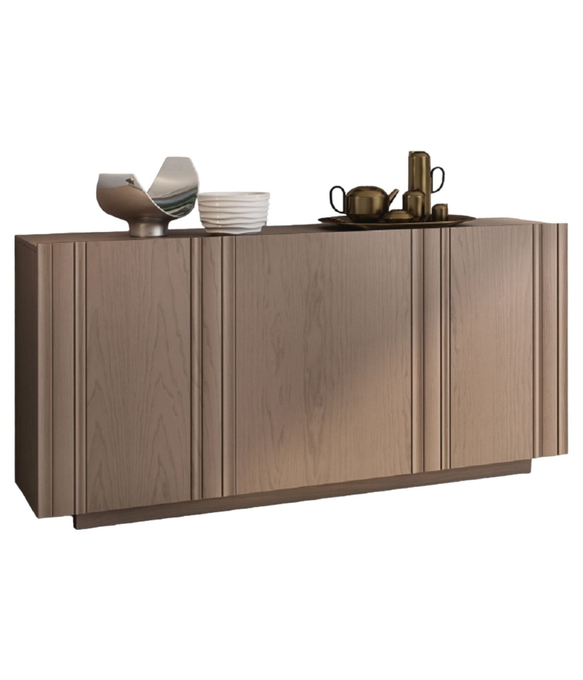 MOBILI 2G - MADIA CREDENZA MODERNA IN LEGNO MASSELLO 3 ANTE 180X48X88