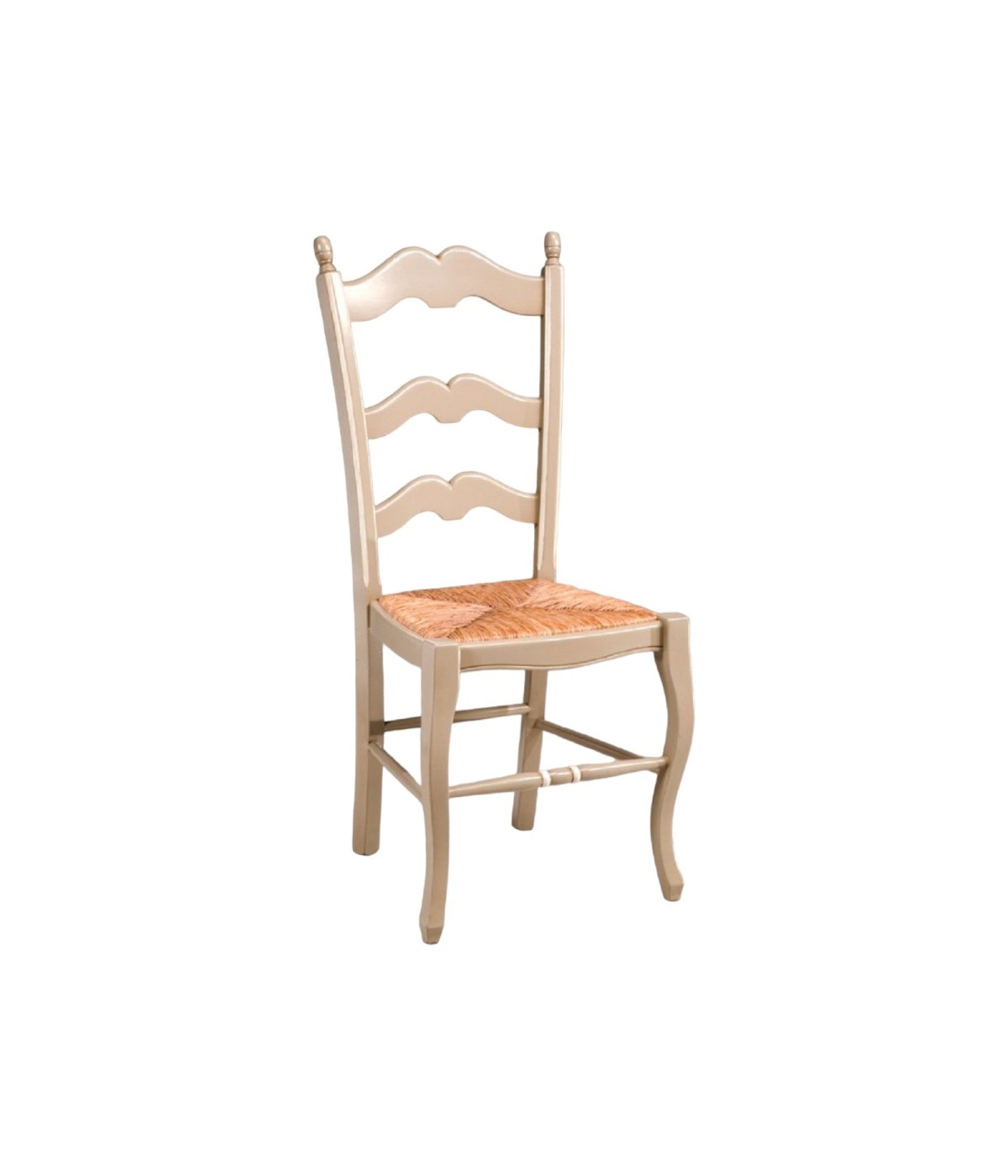 MOBILI 2G - SEDIA PROVENZALE COUNTRY IN LEGNO MASSELLO CON PAGLIA