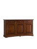 MOBILI 2G - MADIA CREDENZA ARTE POVERA 3 PORTE LEGNO TINTA NOCE 170x46x96