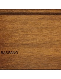 ARMADIO CLASSICO 4 PORTE SAGOMATO IN LEGNO TINTA NOCE 205x55x197