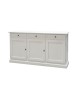 MOBILI 2G - MADIA CREDENZA ARTE POVERA 3 PORTE LEGNO BIANCO 156X42X85 vista frontale