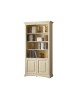 MOBILI 2G - LIBRERIA ARTE POVERA 3 RIPIANI IN LEGNO SHABBY AVORIO 114x47x220