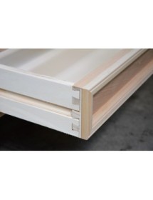 VETRINA CLASSICA IN LEGNO 2 PORTE 2 CASSETTI FINITURA BASSANO L.108 P.40 H.130