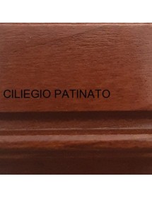 MOBILI 2G - CASSAPANCA IN LEGNO MASSELLO CON ROSONE 121x56x80 vista frontale colore