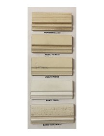 MOBILI 2G - CRISTALLIERA CLASSICA 4 PORTE AVORIO PENNELLATO CON DECORI 205x42x213 vista frontale colori